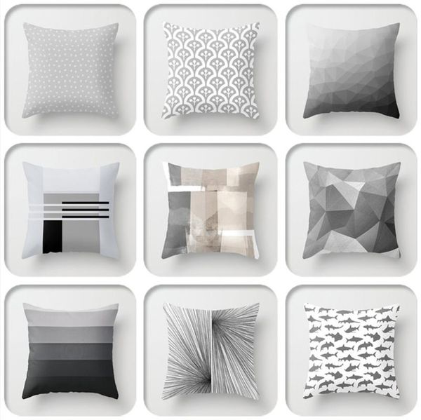 

cushion/decorative pillow geometric decorative 45*45cm cushion cover pillowcase nordic ocean blue covers for home decor cojines para sofa ch