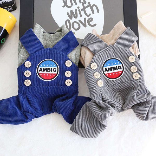 

ysgj autumn and winter star buckle strap four legged clothing dog clothing pet clothing strap pants boy