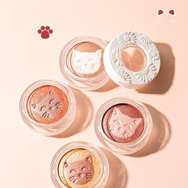 

eye shadow 1 pcs two-color cat potatoes waxy pearlescent fine shimmer woman's cosmetic tslm2