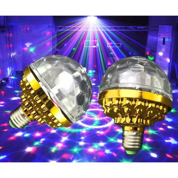 

bulbs disco light 6w rgb 6 color crystal magic bulb lamp effect stage party for home year's decor led