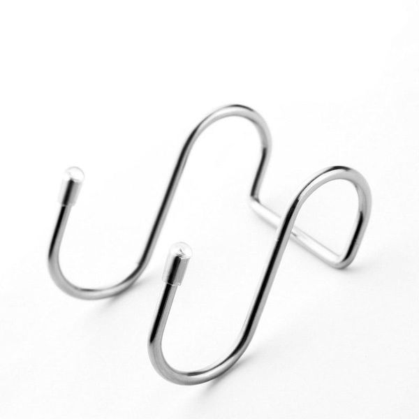 

hooks & rails 1 pcs stainless steel double s-shaped storage hook, box accessory for bathroom kitchen wall and door