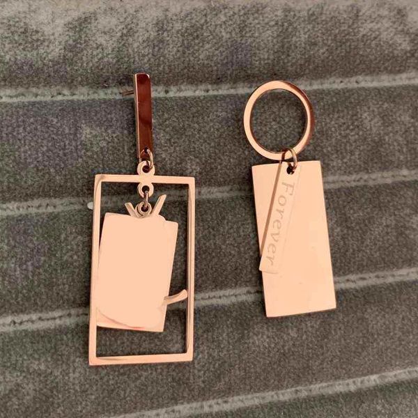 Hohe Qualität Rose Gold Große Größe Extravagantes Design Ohrstecker Hochglanzpoliertem Edelstahl Logo Stempel Ohrringe Für Frauen Schmuck Hoop Großhandel