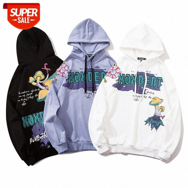 

net celebrities with the national trend of hip-hop casual printing terry sweater hoodies couple men's clothing #g49x, Black