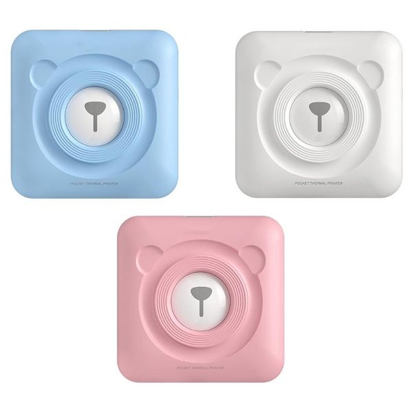 

58mm mini wireless portable notes printer meow thermal bluetooth label image po printer[pink] printers