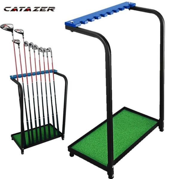 

golf training aids catazer club metal acrylic storage rack holder ball display shelf placement support 9 hole pole ports tool supplie