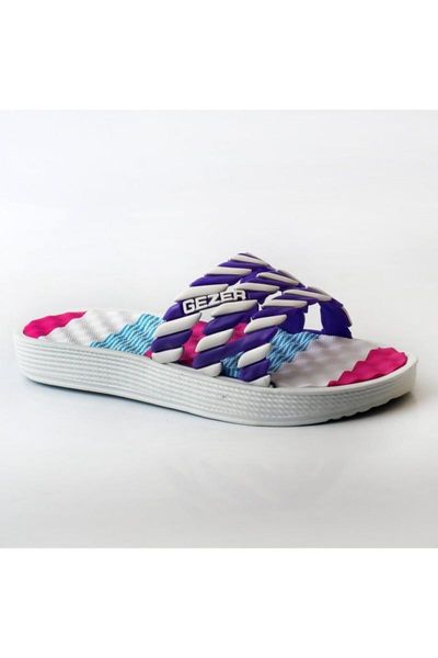 

slippers women's white purple, Black