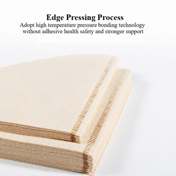 

coffee filters 100pcs filter paper wood pulp cone strainer bag espresso tea infuser accessories