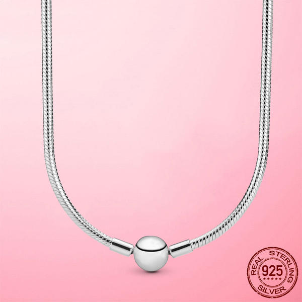 

chains chain necklace for men women 925 sterling silver classic basic snake clasp curb link chokers solid metal collar jewelry