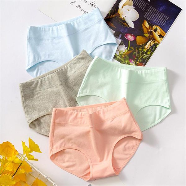 

women's panties women high waist solid underwear comfort breathable underpants cotton girls briefs fashion female panty lingerie -xl, Black;pink
