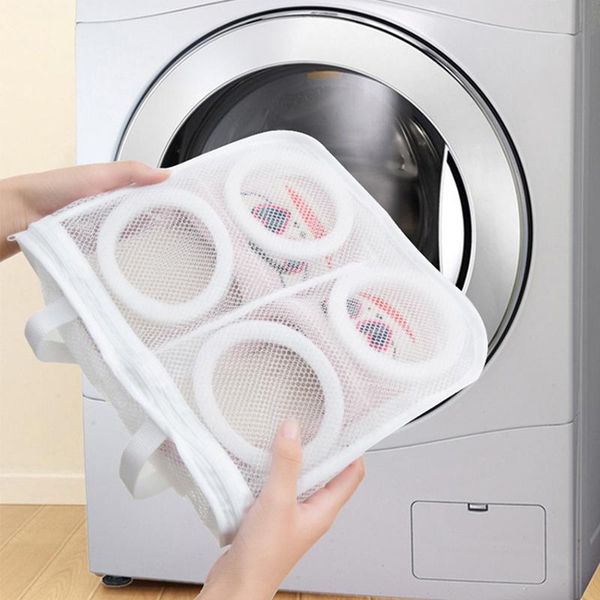 

laundry bags 1pcs bag shoes organizer for shoe mesh dry home portable washing