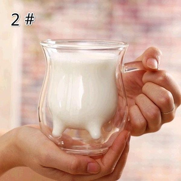 

300 ml double deck heat-resistant glass coffee cup mugs