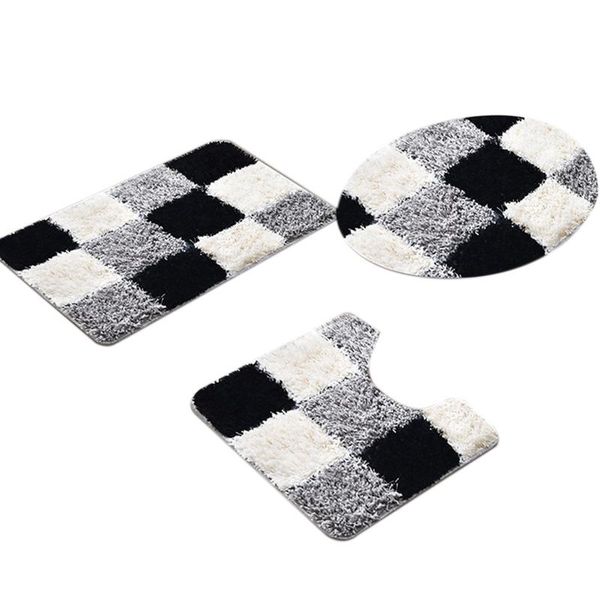 

bath mats non slip toilet cover seat european soft bathroom mat floor rug carpet with back 3pcs