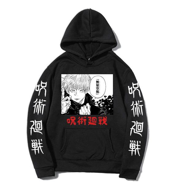 

men's hoodies & sweatshirts jujutsu kaisen sweatshirt clothes men moleton, Black