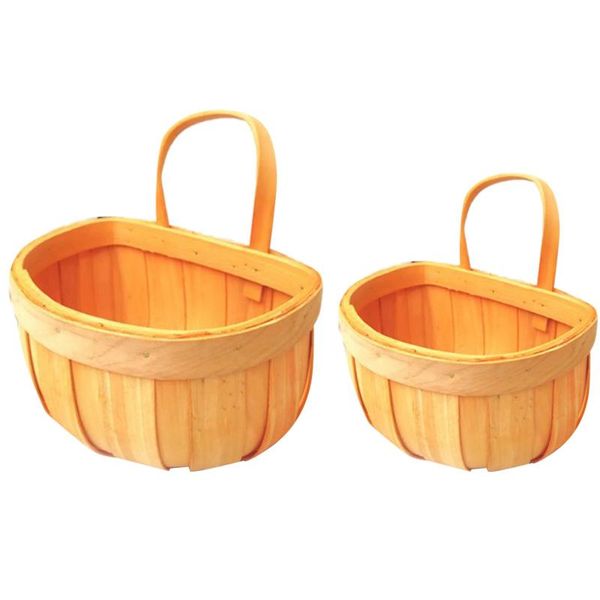 

storage baskets hand-woven wood chips hanging decoration basket home organizer accessories for flower bread&