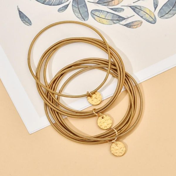 

charm bracelets punk gold color for women trendy stainless steel bangle bohemian jewelry accessories wholesale, Golden;silver