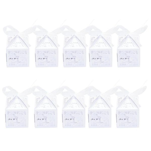 

30pcs hollow out candy storage box wedding holiday gift box for kids family guest (white)