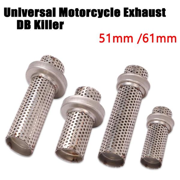 

motorcycle exhaust system 51mm / 61mm universal delete noise sound eliminator reduce muffler removable db killer