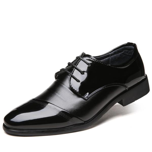 

dress shoes 2021 men's casual men leather luxury autumn footwear shoe zapatos de vestir los hombres mc14, Black
