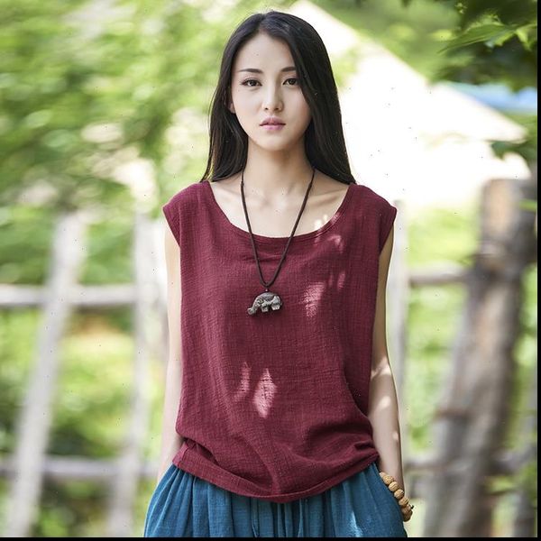 

9 candy color solid cotton linen women tank summer casual sleeveless camisole vest kawaii slim cute tanks camis b076, White