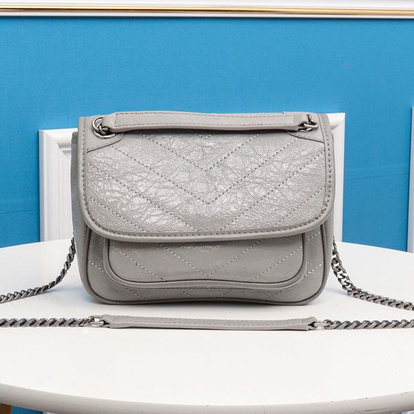 

cattle leather handbag chian crossbody bag women purse fashion plain hardware letter thread genuine leather hasp