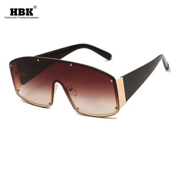 

sunglasses 2021 square luxury women one piece lens oversized pilot sun glasses gradient eyewear shades men unique, White;black