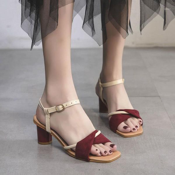 

dress shoes summer sandals women 2021 fish mouth a word women's circle with high fashion open toe, Black