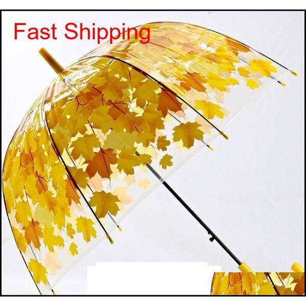 

transparent pvc mushroom umbrellas green printed leaves rain clear leaf bubble umbrella qyluaw homes2007