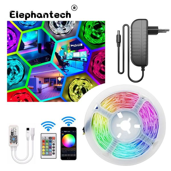 

bluetooth led strip light 20m rgb smd flexible ribbon nowaterproof rgb led light 5m 10m tape diode dc 12v bluetooth control