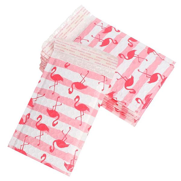 

10pcs flamingo printed poly bubble mailer padded envelope self seal mailing bag bubble envelope postal bag shipping envelopes