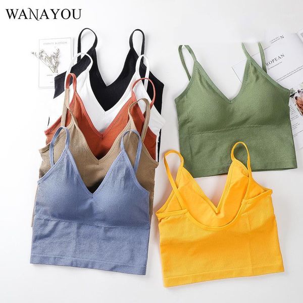 

yoga outfits wanayou women breathable sports bra anti-sweat shockproof padded athletic gym running fitness workout 1, White;red