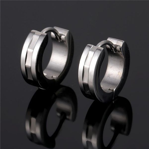 

2021 trend new hip hop earring for men stainless steel round earrings for women fashion twill jewelry personality party gift, Golden;silver