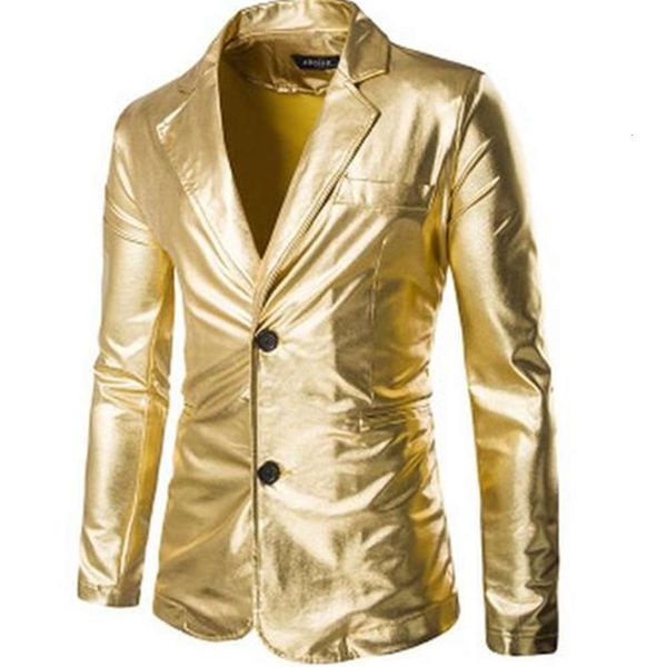 

men suit coat fashion styles gold blazers fashion personality costumes wedding party jackets single-breasted blazers m-xxl, White;black