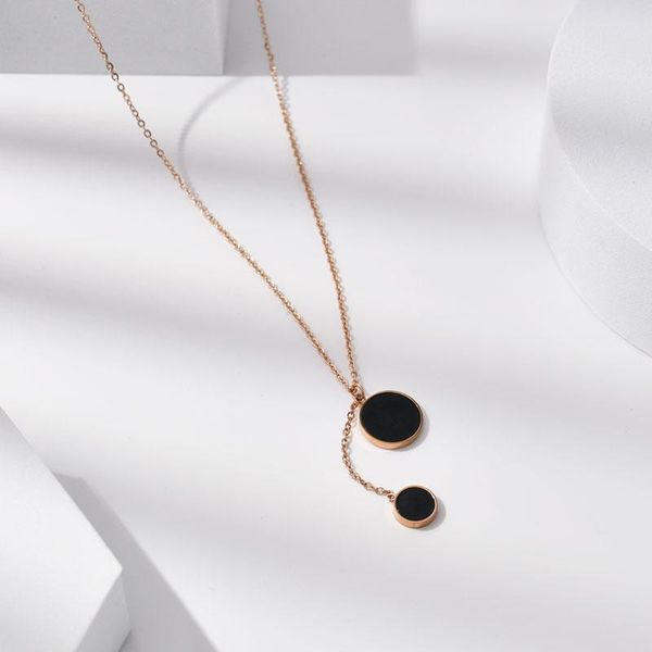 

chokers xiaoboacc necklace for women korean fashion titanium stell clavicle choker chain jewelry wholesale, Golden;silver