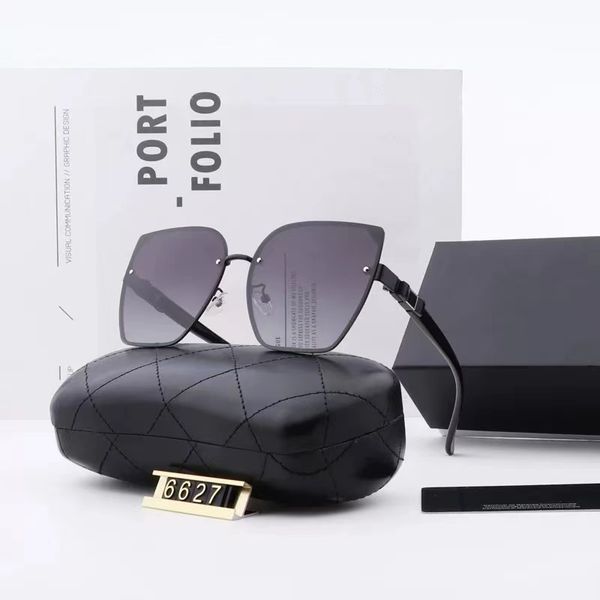 

five colors fashion women cat eye sunglasses luxurys designers sunglasses driving polarized glasses with box 6627, White;black