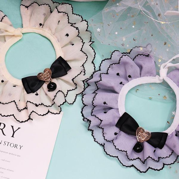 

pet collar cat dog lace spat scarf neck neck lace necklace