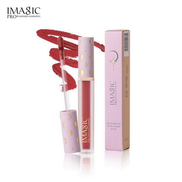 

imagic matte lip gloss and cheek 12 colors mud waterproof high-end velvet mist pressional cosmetics makeup lipgloss packaging