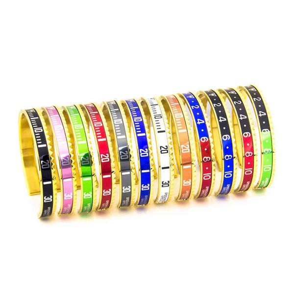 

stainless steel 12 colors cuff bracelet bangle in gold color st02, Black