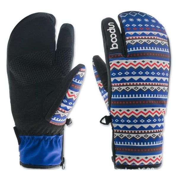 

ski gloves boodun for women windproof waterproof non-slip warm mittens
