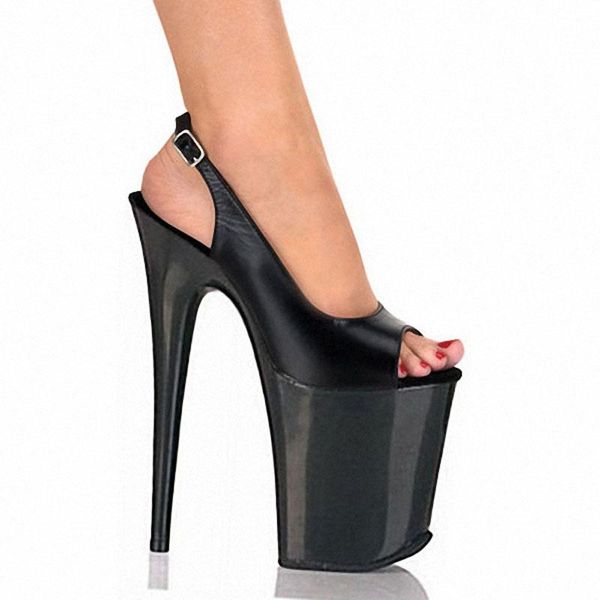 

sandals rncksi 8 inches high heels open-toed shoes platform of fashionable women wearing black wedding with