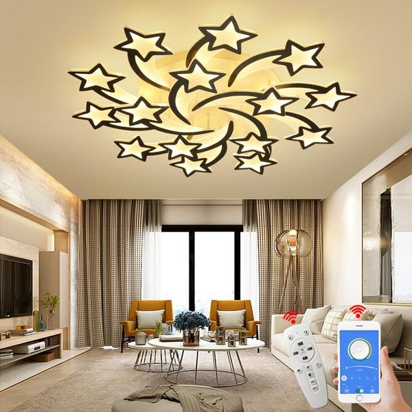 

neo gleam modern led chandelier with app remote control living room bedroom home chandelier lighting ac90-260v