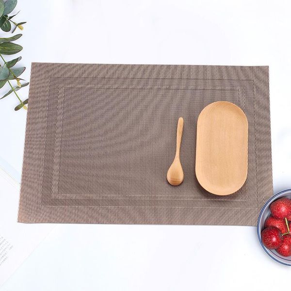 

mats & pads eukitchen accessories pvc western food square double frame non-slip oilproof heat insulation mat table bowl pot