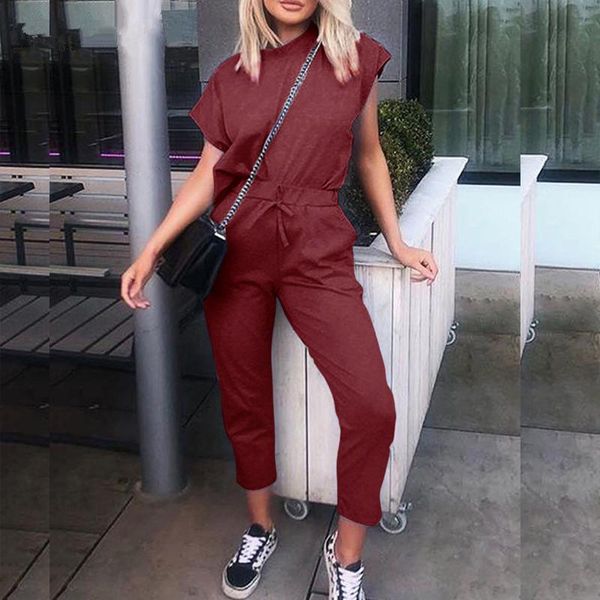 

casual streetwear sets spring summer women two pieces sets outfits pockets drawstring pants short 2 pieces tracksuits, Gray