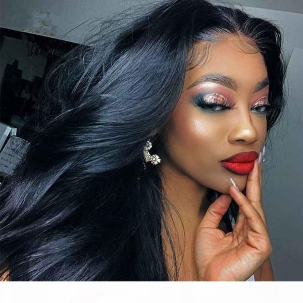 

13x6 lace front human hair wigs thick density pre-plucked remy brazilian lace frontal wigs for women, Black;brown