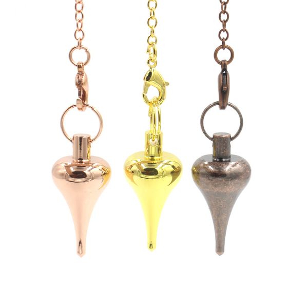 

jln metal dowsing pendulum balance reiki circular cone charm pendant for men women divination meditation, Silver