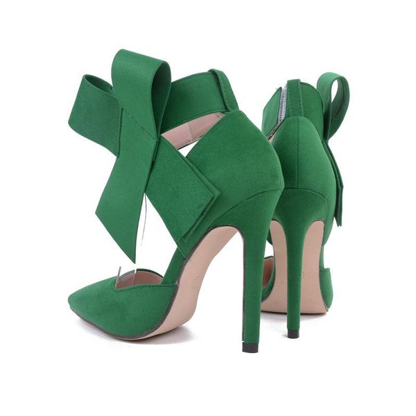

dress shoes big bow stiletto high heels women summer pointed toe wedding salto alto nude pumps office party ladies tacones mujer, Black
