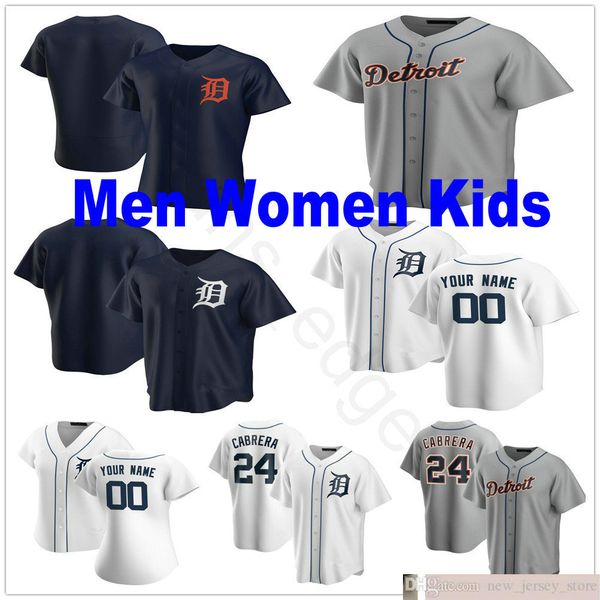 

custom 2020 men women youth baseball 17 grayson greiner daniel norris eric haase isaac paredes derek hill cisnero stitched kids jerseys, Blue;black