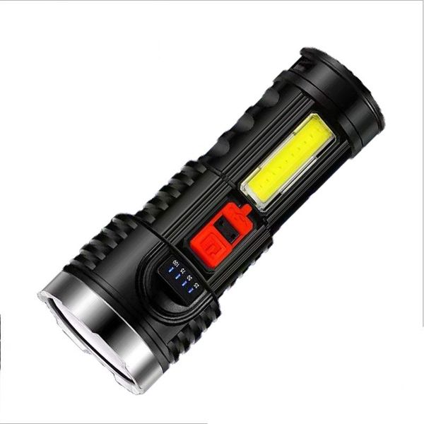 Taschenlampen Taschenlampen Ultrahelle LED Outdoor Tragbares Starkes Licht USB-Aufladung OSL Hohe Helligkeit COB Perlen Wasserdicht