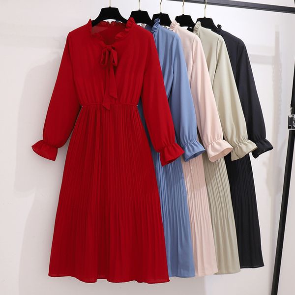 

2021 new autumn winter fashion full sleeve women sweet ruffled collar slim solid female casual sxif, Black;gray