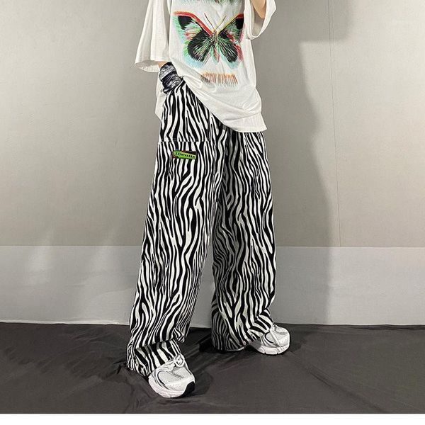 

women's pants & capris cute oversize women hip hop female streetwear elastic high waist trousers patchwork sweatpants girls, Black;white