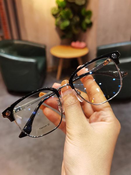 

sunglasses 2021 titanium classic retro frame for women and men computer glasses anti blue light clear lens, White;black